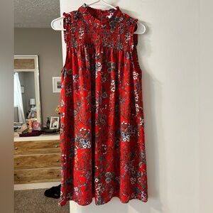 Red Floral Dress